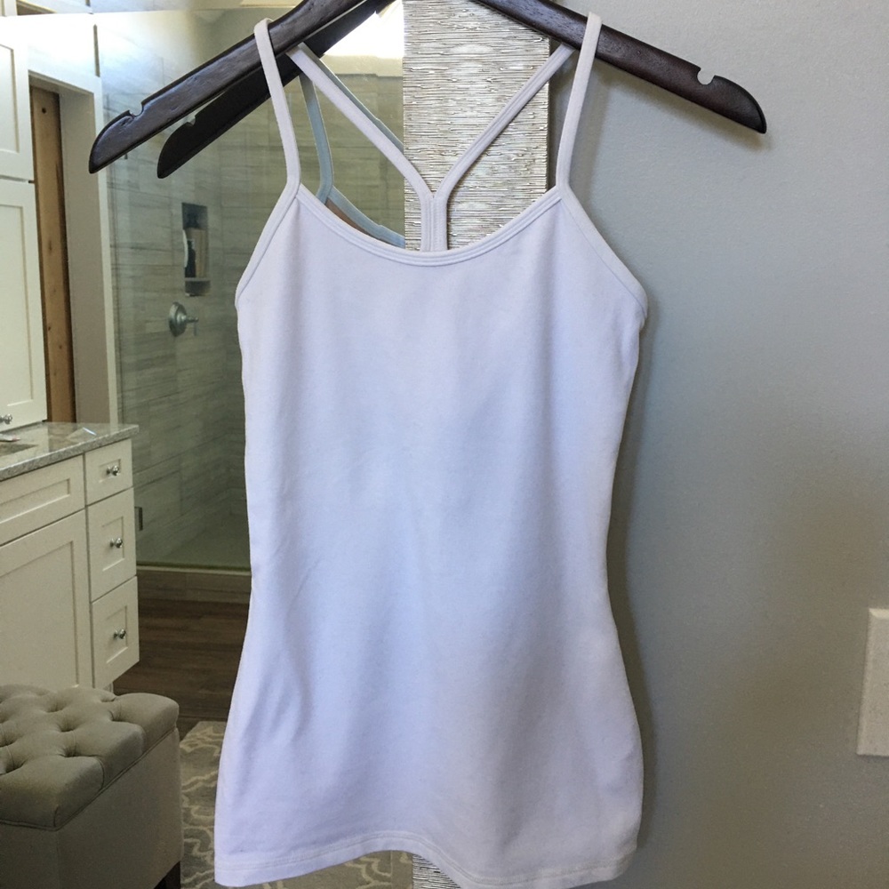 Lululemon Power Y Tank Top - white - size 2